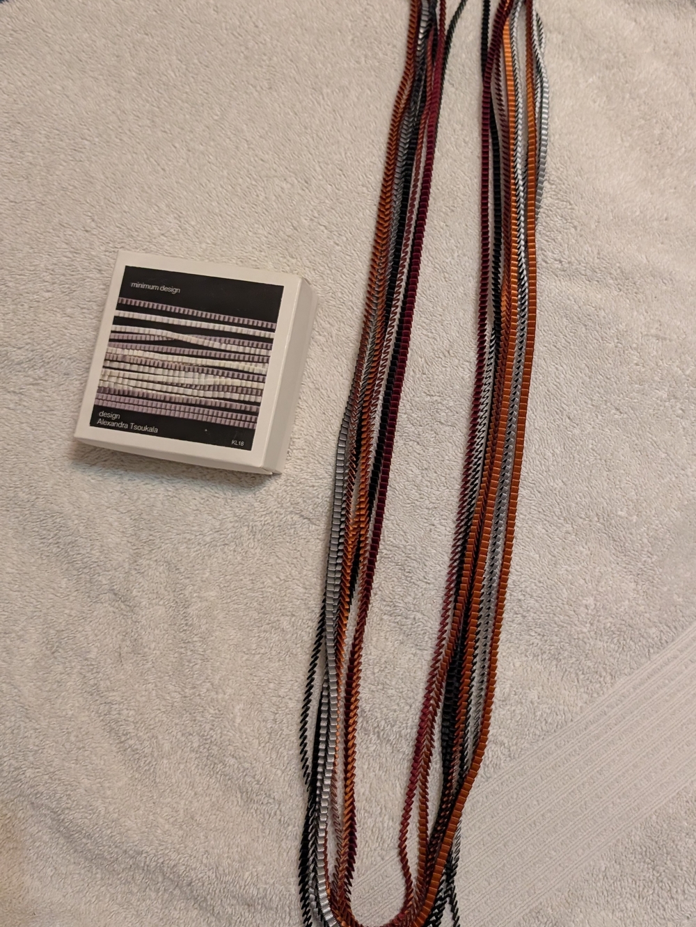 Alexandria Tsoukala Multi-Strand Necklace - Pleated Satin Poly In Warm Tones